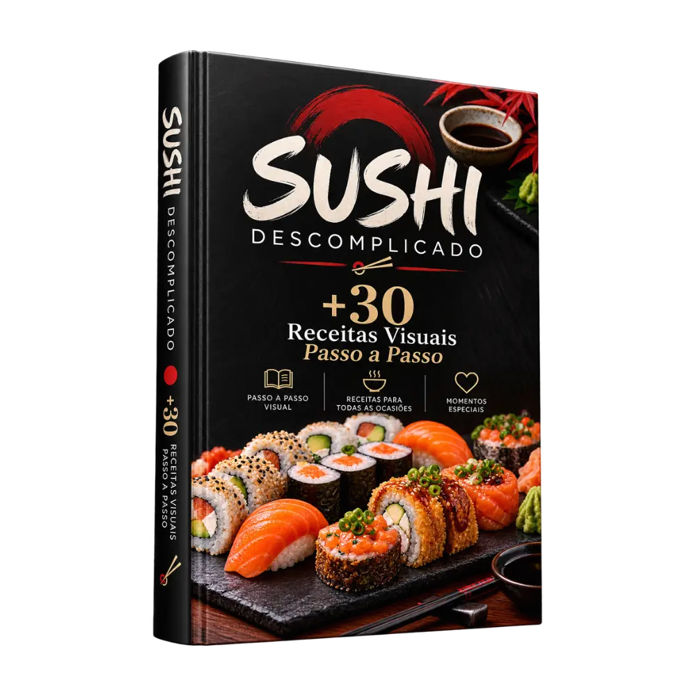 Mockup do Pacote Básico Sushi Descomplicado