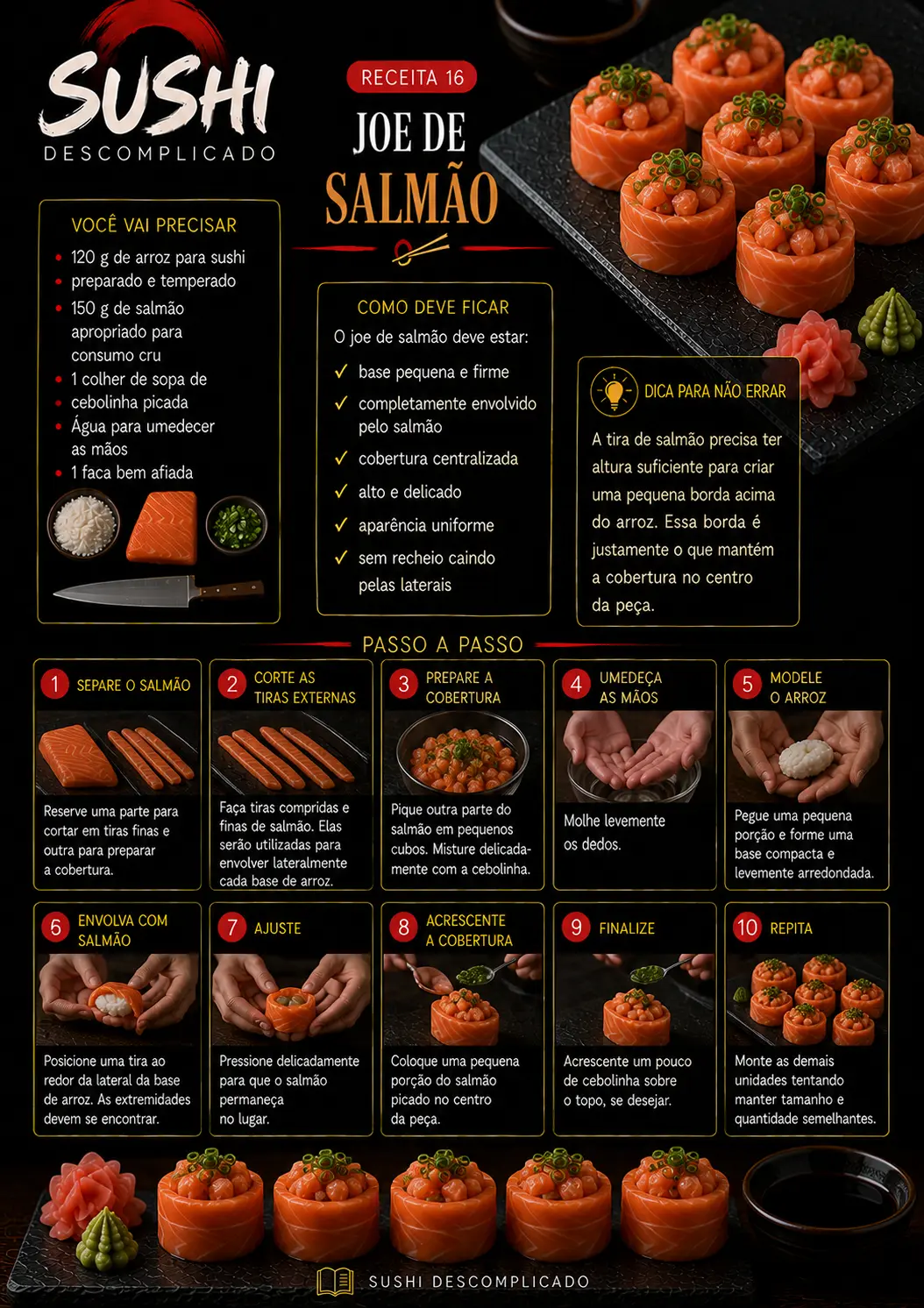 Receita visual de joe de salmão